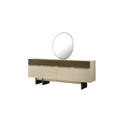 Braun-Beige Küchenanrichte Designer Esszimmer Möbel Luxuiöse Kommode