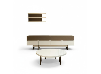 Moderne Wohnzimmer Garnitur Sideboard Designer Wandregal Couchtisch 3tlg