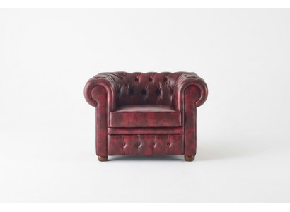 Sessel Chesterfield Bordeaux Einfarbig Chesterfield Wohnzimmer Klassisch