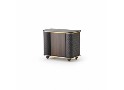Kommode Rechteckig Sideboard Braun Schwarz Türen Modern Aktenschrank