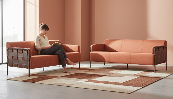 Sitzmöbel 3-Sitzer Couch Modern Sofa-Set Dreisitzig Sofagarnituren Leder