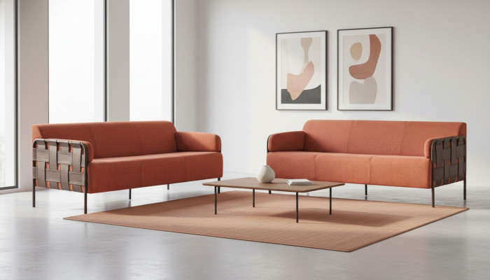 Sitzmöbel 3-Sitzer Couch Modern Sofa-Set Dreisitzig Sofagarnituren Leder