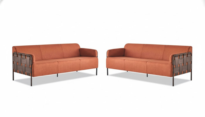 Sitzmöbel 3-Sitzer Couch Modern Sofa-Set Dreisitzig Sofagarnituren Leder
