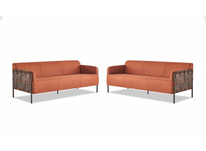 Sitzmöbel 3-Sitzer Couch Modern Sofa-Set Dreisitzig Sofagarnituren Leder