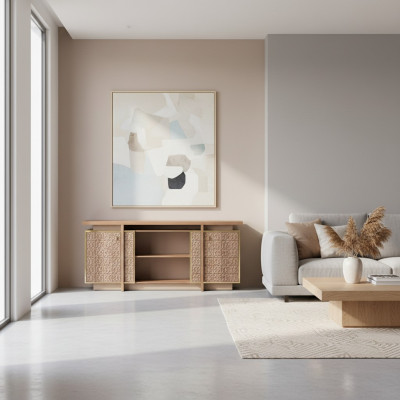 Aktenschrank Sideboard Arbeitszimmer Rechteckig Büroeinrichtung Braun