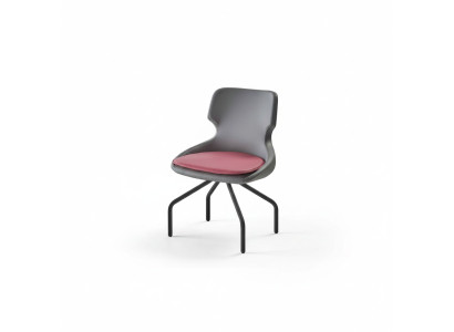 Stuhl Arbeitszimmer Schwarz Bürostuhl Bordeaux Modern Leder Edelstahl