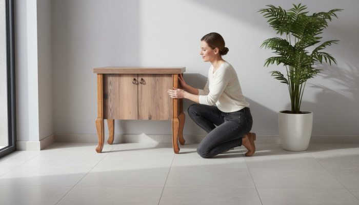 Kommode Braun Türen Stauraum Klassisch Rechteckig Holz Sideboard Büro