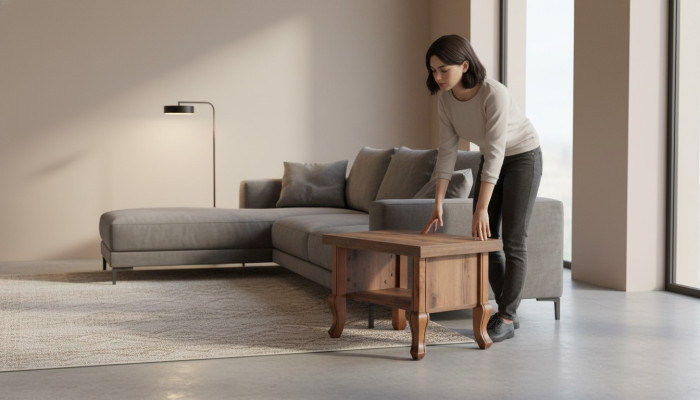 Couchtisch Braun Klassisch Holz Arbeitszimmer Büro Wohnzimmer Flur Diele