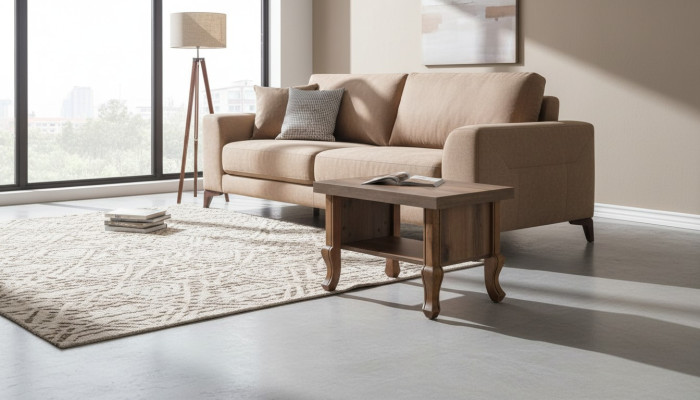 Couchtisch Braun Klassisch Holz Arbeitszimmer Büro Wohnzimmer Flur Diele