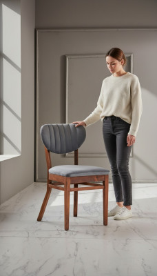 Stuhl Esszimmerstuhl Designer Textil Stühle Holz Luxus Esszimmerstühle