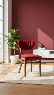Stuhl Braun Design Wohnzimmer Esszimmer Holz Stühle Polster Modern