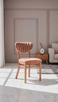 Stühle Holz Holzstuhl Design Luxus Stuhl Esszimmerstuhl Modern Stoff