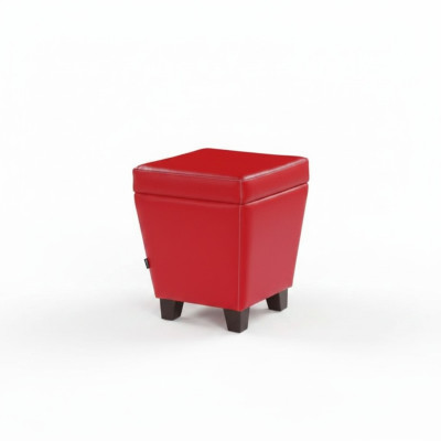 Barhocker Luxus Polsterhocker Modern Designer Wohnzimmer Leder Hocker Rot