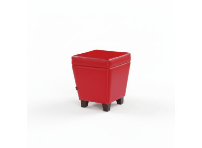 Barhocker Luxus Polsterhocker Modern Designer Wohnzimmer Leder Hocker Rot