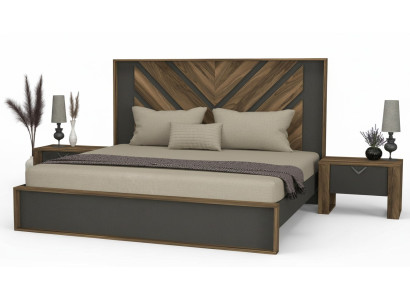 Schlafzimmermöbel Schlafzimmereinrichtung Schlafzimmer Bett Nachttische 3tlg