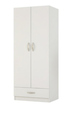 Kleiderschrank Schrank Wandschrank Garderobe Schlafzimmer Modern Braun 60cm