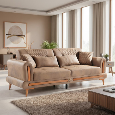 Ledersofa Couch Wohnlandschaft Garnitur Design Modern Sofas Sofa 3 Sitzer