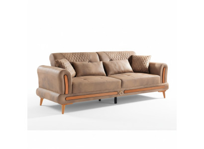 Ledersofa Couch Wohnlandschaft Garnitur Design Modern Sofas Sofa 3 Sitzer