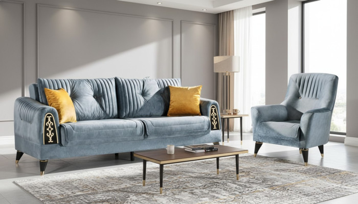 Wohnlandschaft Polstergarnitur Sitzgruppe Couchgarnitur Sofagarnitur Sofa 3+1