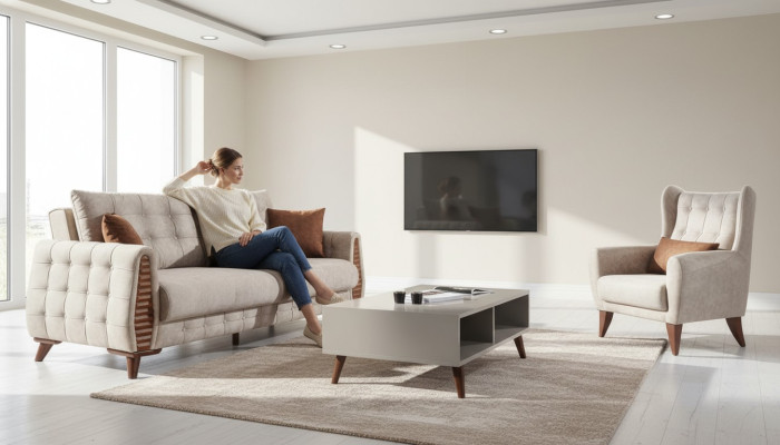 Wohnlandschaft Polstergarnitur Sitzgruppe Sofagarnitur Sofa Couchgarnitur Set 31