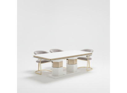 Esstisch Holz Esstische Tische Tisch Design Gold Luxus Esszimmer Möbel
