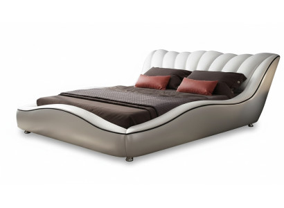 Bett Luxus 180x200 Weiß Schlafzimmer Kunstleder Möbel Modern Design Neu