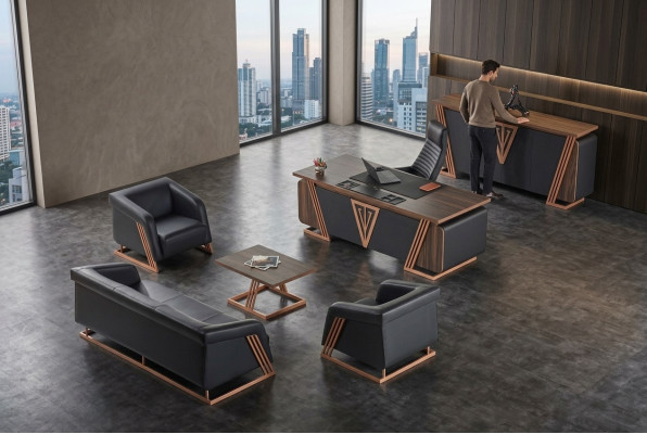 Büroeinrichtung Schreibtisch Bürostuhl Sideboard Sofagarnituren Couchtisch