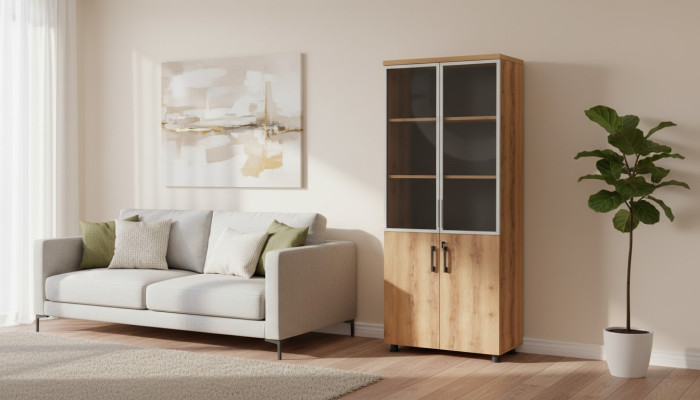 Büroeinrichtung Aktenschrank Büro Glastüren Regale Naturlich Modern