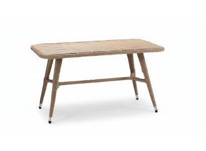 Couchtisch Braun Luxus Möbel Terrasse Design Hochwertig Rattan Rechteckig Modern