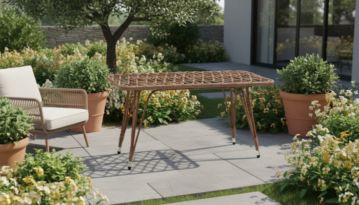 Couchtisch Braun Beistelltisch Gartenmöbel Design Luxus  Möbel Kaffeetisch