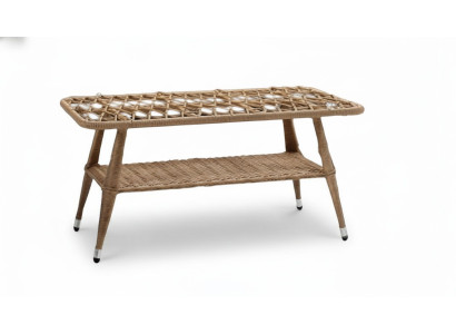 Couchtisch Braun Luxus Moderner Tisch Design Kaffeetisch Rattan Beistell