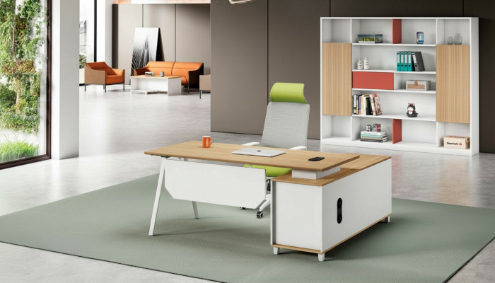 Büro Tisch Ecke Schreibtisch Bürotisch Arbeitstisch Weiß Holz Moderne