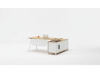 Büro Tisch Ecke Schreibtisch Bürotisch Arbeitstisch Weiß Holz Moderne