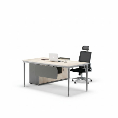 Arbeitstisch Komplettbüro Arbeitszimmermöbel Büroschrank Grau Holz Set