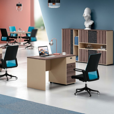 Arbeitstisch Braun Tisch Bürotisch Schreibtisch Büromöbel Holztisch