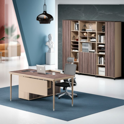 Arbeitstisch Beige Ecke Tisch Bürotisch Schreibtisch Büromöbel Holz