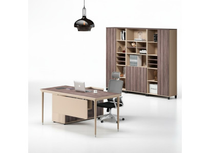 Arbeitstisch Beige Ecke Tisch Bürotisch Schreibtisch Büromöbel Holz