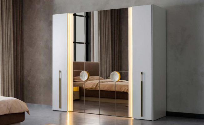 Kleiderschrank Schrank Möbel Einrichtung Schlafzimmer Schränke 271cm