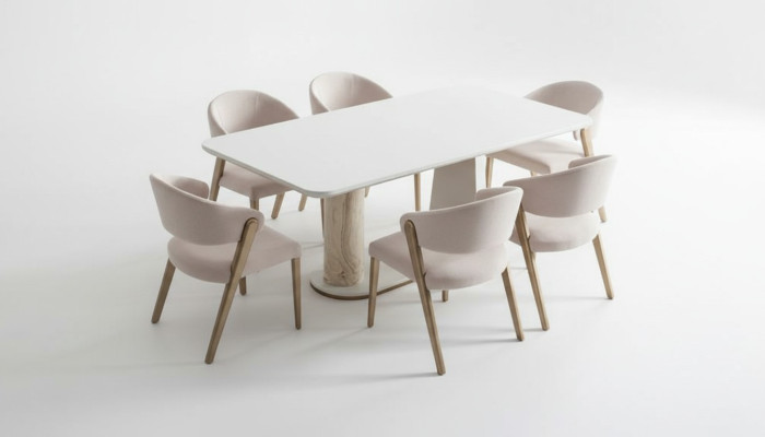 Esstisch Essgruppe Essgarnitur Tisch 6x Stühle Esstisch Moderne Garnitur 7tlg