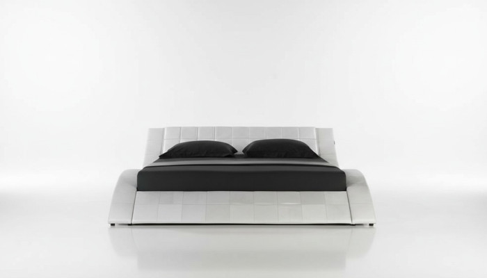 Bett Silber Schlafzimmer JV Möbel Liegefläche 180x200 Schlafzimmer Kunstleder