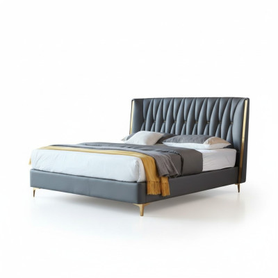 Bett Schwarz Designer Jugendliche Luxus  Komplett Doppelbett Schlafzimmer Neu