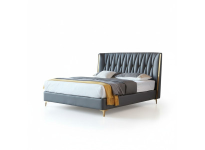 Bett Schwarz Designer Jugendliche Luxus  Komplett Doppelbett Schlafzimmer Neu