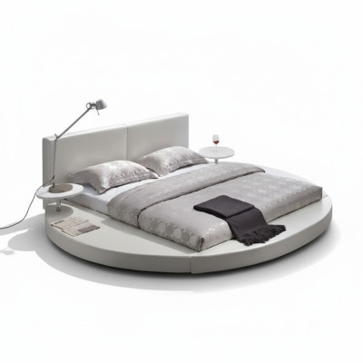Bett Schlafzimmer Weiß Designer Rund Komplett Doppelbett Hotel Runde Betten