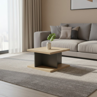 Couchtisch Chef Exclusive CEO Modern Design Bequemlichkeit Helles Holz Einfarbig