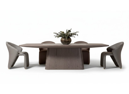 5tlg Esstisch 4x Stühle Esszimmer Set Luxus Essgruppe Modern Helles Holz Lux Neu