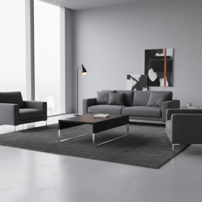 Couchtisch Büro Schwarz Holz Arbeitszimmer Luxus Modern Exclusive Büromöbel Neu