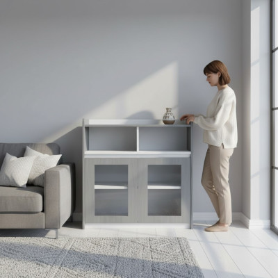  Anrichte Sideboard Buffet Kredenz Vitrinenschrank Büroschrank Kommode Schrank