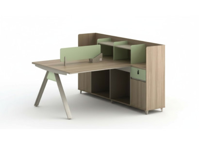 Schreibtisch Co-Working-Tisch Teambürotisch Gemeinschaftsschreibtisch 2 Personen
