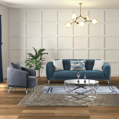 Sitzgarnitur Sofa-Set Wohnzimmergarnitur Polstergarnitur Couch Wohnlandschaft