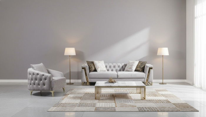 Sitzgarnitur Wohnlandschaft Sofa-Set Wohnzimmergarnitur Polstergarnitur Couch